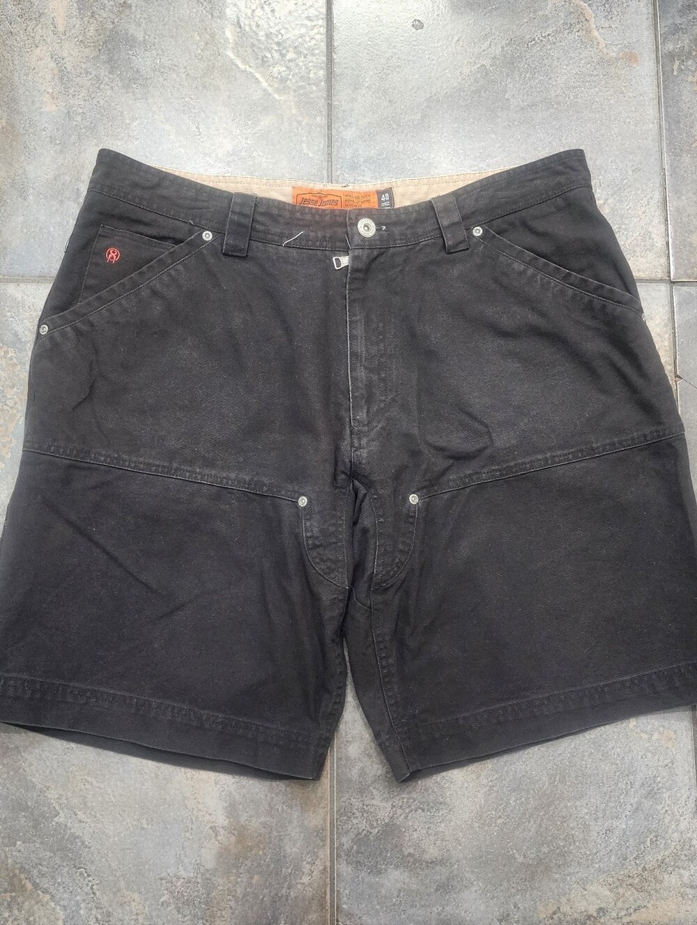 Vintage Y2K Jesse James Men's 40 Baggy Carpenter Double Knee Duck Canvas Shorts